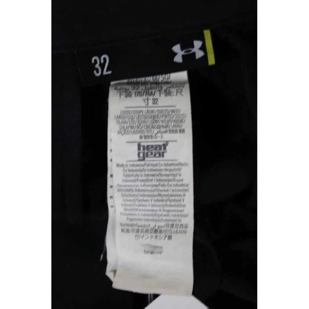 Under Armour Mens Athletic Shorts Black Zip Nylon Size 32